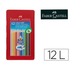 Faber Castell Lápices de Colores Acuarelables Colour Grip Triangular Caja Metálica de 12 Colores Surtidos Precio: 10.58999986. SKU: B18TQH5KB3