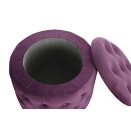 DKD Home Decor Reposapiés Glam Púrpura 70x70x42 cm, Set de 2 Tapizados en Poliéster y MDF con Diseño Capitoné, Altura de Asiento 42 cm DKD Home Decor Reposapiés Glam Púrpura 70x70x42 cm, Set de 2 Tapizados en Poliéster y MDF con Diseño Capitoné, Altura de Asiento 42 cm