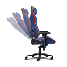 Trust GXT 721SM 25742 Ruya Pro Silla para videojuegos universal acolchada, hasta 150 kg, Azul/Rojo