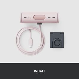Logitech Webcam Brio 500 Rosa Full HD 1080p, 4 MP, Zoom Digital 4x, Enfoque Automático, USB-C