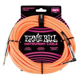 Cable Eb Instrumento Trenzado Jack-Jack Sa 5,49 M - Neon / Orange