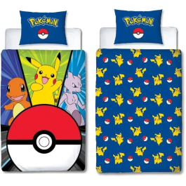 Pokemon Juego de Cama Pikachu y Poké-ball Microfibra 140 x 200 cm + Funda Almohada 63 x 63 cm AAART15014 Precio: 35.50000003. SKU: B1JNSSLEAT