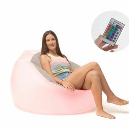 Pack Sillón Hinchable con LED Multicolor y Asiento Hinchable con LED Multicolor y Mando a Distancia InnovaGoods