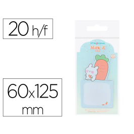 Imaginovo Bloc notas adhesivas bunny con soporte 20 hojas azul 60x125 mm Precio: 1.0043. SKU: B1GBC8645M