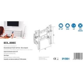 Elbe SP-2360-I Soporte Pared Inclinable para TV 23'-60' Hasta 30KG, Compatible VESA 50x50-200x200, Inclinación 10° Elbe SP-2360-I Soporte Pared Inclinable para TV 23'-60' Hasta 30KG, Compatible VESA 50x50-200x200, Inclinación 10°