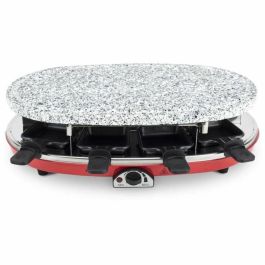 H.Koenig RP418 Raclette 4 en 1 para 8 personas, grill y crepera - Rojo