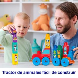MEGA BLOKS Jkg33 - Tractor Construye Y Empareja - 30 Piezas con Animales de Granja - Juguete de Construcción para Niños +12 Meses (Español)