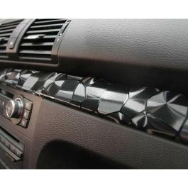 Foliatec FO3175 Lámina Adhesiva 3D Autoadhesiva para Interior de Coche Diseño Hexágono Irregular Cockpit Universal Cortable