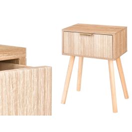 Giftdecor Mesita Auxiliar 1 Cajón de Madera Natural 36x19x24 cm Precio: 22.49999961. SKU: B19SGSDZTN