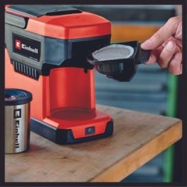 Einhell TE-CF 18 Li solo Cafetera de filtro de 0,24 L con batería recargable, fácil de usar, Negro/Rojo