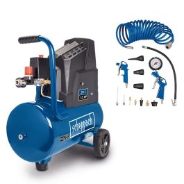Scheppach HC30o Compresor de Aire Horizontal Exento de Aceite, Depósito 24 Litros, 8 Bares de Presión, Incluye 13 Accesorios Precio: 182.58999946. SKU: B1D9AG2D8Y