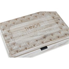 DKD Home Decor Caja Boho de MDF Natural 18 x 6.5 x 28 cm (Pack de 2 Unidades)