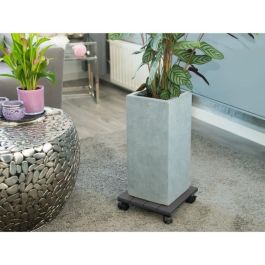 Nature Mesa enrollable para plantas de madera compuesta - H7 x 30 x 30 cm