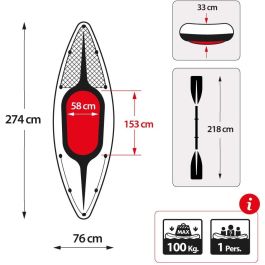Intex 68305 - Kayak K1 Deportivo Intex 68305 - Kayak K1 Deportivo