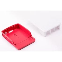 Raspberry Pi Funda Original para Raspberry Pi 4B Rojo/Blanco, Material ABS para Protección Duradera