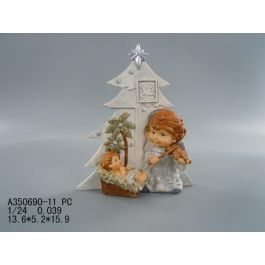 DKD Home Decor Nacimiento Navidad Tradicional de Resina Blanco, Marrón y Plateado - Figura Decorativa para el Hogar 5.2 x 15.9 x 13.6 cm Precio: 3.58999982. SKU: B182A3H29G