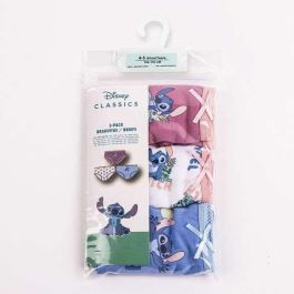 Cerdá Pack de 3 Braguitas para Niña Stitch Single Jersey, Multicolor, de 6 a 8 años