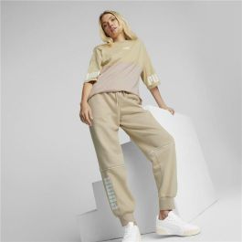 Pantalón de Chándal para Adultos Puma Colorblock Beige Mujer