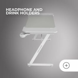 Mesa de Escritorio Gaming Mars Gaming ERGO Blanco 140 x 60 cm
