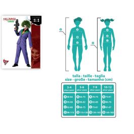 Disfraz de Payaso Traje Morado con Chaqueta para Niño 3-4 Años Halloween. Circo Oscuro y Perturbador.