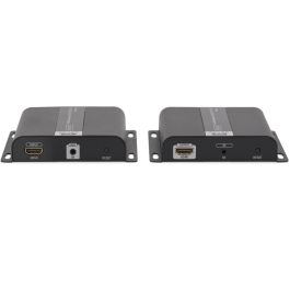 Digitus Extensor HDMI 4K PoE por CAT/IP (Set) para 120m. Transmisor y receptor de señales AV. Negro