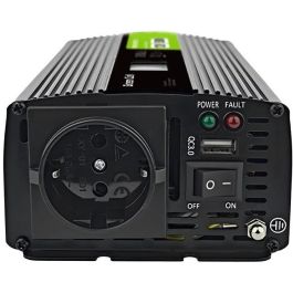 Green Cell Inversor de Corriente para Coche 12V a 230V, 500W/1000W, Onda Pura, con Pantalla LCD
