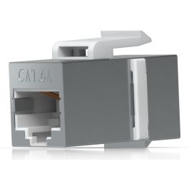 Ubiquiti Acoplador Keystone Cat6A Pass-through para Cables Ethernet Pre-terminados, Conector de Acero Inoxidable - Pack de 12