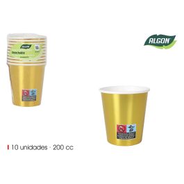 Set de 10 vasos de cartón oro 200 cc Algon (18 Unidades) Set de 10 vasos de cartón oro 200 cc Algon (18 Unidades) Precio: 14.49999991. SKU: B12VPSDNMC