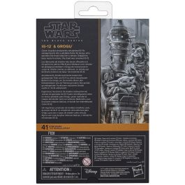 Hasbro Star Wars The Black Series Figura de Acción IG-12 y Grogu de The Mandalorian, 15 cm