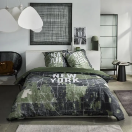 Today Juego de Cama para 2 Personas Algodón Estampado New York Verde 240x220 cm Precio: 40.98999993. SKU: B15CZJV6K2