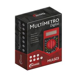 Nimo Multímetro Digital 3 1/2 Dígitos CAT.II 600V, Mide Voltaje, Corriente, Resistencia, HFE, Diodos, Incluye Pinzas de Prueba