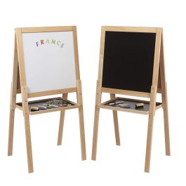 Jeujura Pizarra JEU3225280874807 Multifuncional Grande Blanca Tiza Magnética de Madera