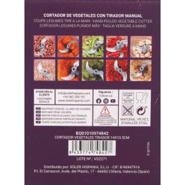 Quttin Cortador de Alimentos Manual con Tirador 500ml 14 x 10.5 cm (12 Unidades)