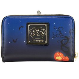Loungefly Cartera con cremallera Jack Skellington Pesadilla Antes de Navidad Disney, cuero vegano, 15x10cm