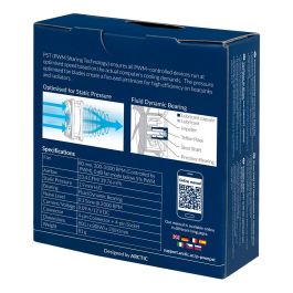 ARCTIC P8 PWM PST Ventilador de Caja 80mm PWM PST Negro 200-3000 RPM Rodamiento FDB Conector 4 Pines