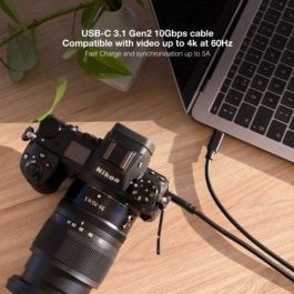 Nanocable 10.01.4101-L150 Cable USB 3.1 Gen2 Tipo-C a Tipo-C 10Gbps, 100W (5A) con E-Mark. Soporta 4K 60Hz y Thunderbolt 3, 1.5m, Negro. Nanocable 10.01.4101-L150 Cable USB 3.1 Gen2 Tipo-C a Tipo-C 10Gbps, 100W (5A) con E-Mark. Soporta 4K 60Hz y Thunderbolt 3, 1.5m, Negro.