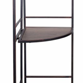 Estantería de Esquina Alexandra House Living Negro Dorado Metal Madera MDF 36 x 126 x 50 cm