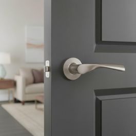 HERRAJES ALK Manivela Con Roseta Zeus D53, Manilla de Puerta en Acero Inoxidable 304