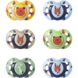 Chupetes - TOMMEE TIPPEE - FUN - 6-18 meses - Juego de 6 - Forma Ortodoncia Simétrica - Silicona sin BPA Precio: 29.79000035. SKU: B12E8LRP7X