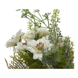 Everlands Maceta Mini de Arpillería con Margaritas/Dalias, Ø7 x 17 cm, Variados