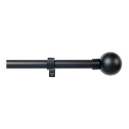 Stor Planet Kit barra cortina anillo extensible 110-200cm negro acabado satinado
