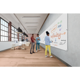 Pizarra Blanca Magnetica Nobo Infinity Modular Sin Marco 900 X 600 Mm