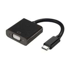 Aisens Conversor USB-C a VGA - Negro 15 cm, Resolución 1920x1200@60Hz, Compatible con DP ALT