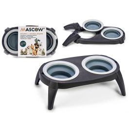 Comedero Doble para Mascotas en Silicona Gris Mascow 40x22 cm (12 Unidades) Precio: 103.7900006. SKU: S3603928