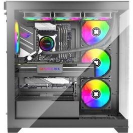 Xilence Midi Tower XG171 Gleam Black X818.ARGB PC Gaming con Ventana y Iluminación