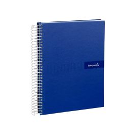 Cuaderno Espiral Liderpapel A4 Crafty Tapa Forrada 80H 90 gr Cuadro 4 mm Con Margen Color Azul Marino