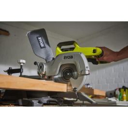 Ryobi Sierra Ingletadora Radial Inalámbrica 18V 216mm con Guía Láser, Capacidad de Corte 70x270mm y Hoja de 48 Dientes