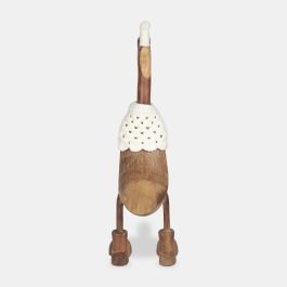 DKD Home Decor Figura Balines Indonesia 1c24 Set de 3 Piezas Madera y Tejido Natural Blanco 26 x 50 x 15 cm Pato Vestido