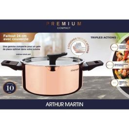 Arthur Martin AM945GT Olla holandesa 24 cm - 3 capas triple acción: Cobre, Aluminio, Acero Inoxidable - Todas las fuentes de calor, incluida la inducción Arthur Martin AM945GT Olla holandesa 24 cm - 3 capas triple acción: Cobre, Aluminio, Acero Inoxidable - Todas las fuentes de calor, incluida la inducción