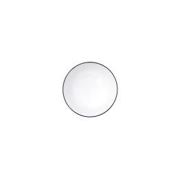 Quid Bol de Porcelana Gastro Black 13 cm Blanco y Negro (24 Unidades) Apto Microondas y Lavavajillas Apilable